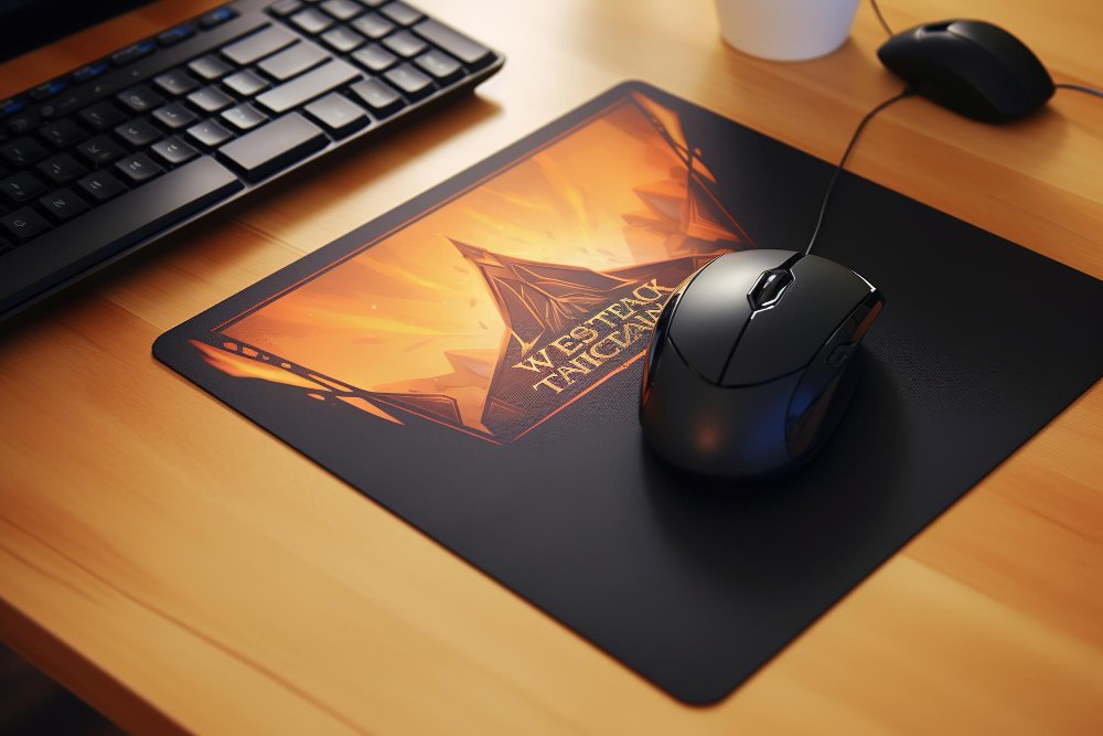 Custom Mouse Pad with Custom Stickers